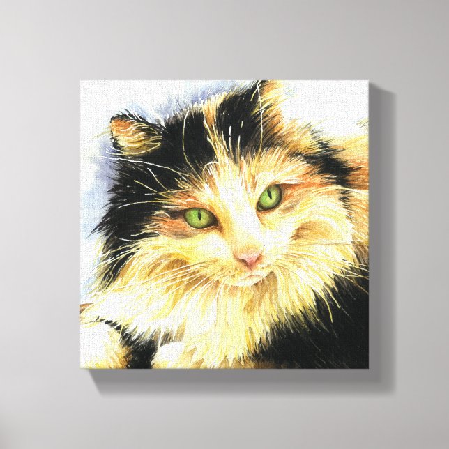 0010 Calico Cat Canvas Print (Front)