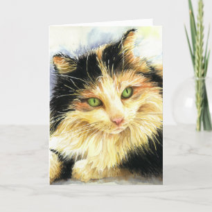 0010 Calico Cat carte d'anniversaire