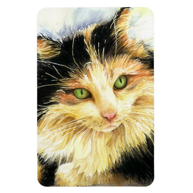 0010 Calico Cat Magnet (Vertical)