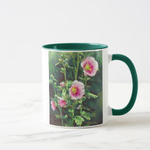 0013 Pink Hollyhocks Mug