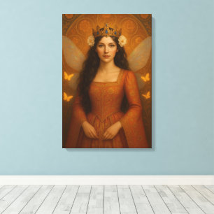 002_A fairy princess in burnt orange. Canvas Print
