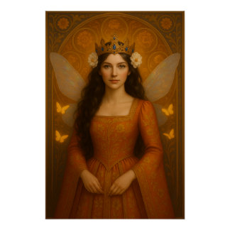002_A fairy princess in burnt orange. Poster
