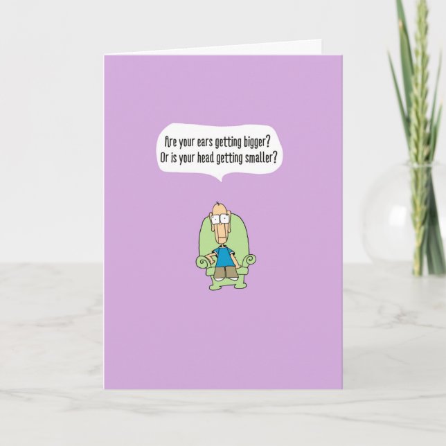 002Funny Comic Birthday Card - Big Ears- 002 (Front)