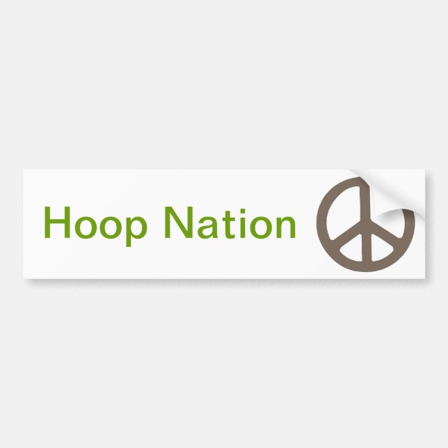 0037 peace sign, Hoop Nation Bumper Sticker (Front)