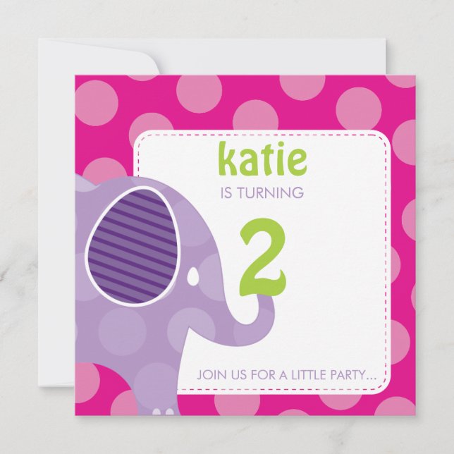 003-Katie :: INVITATIONS DE FÊTE D'ANNIVERSAIRE -  (Devant)