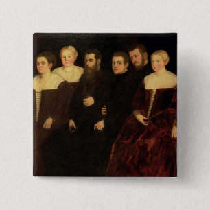 00409 Seven members of the Soranzo Family 2 Inch Square Button