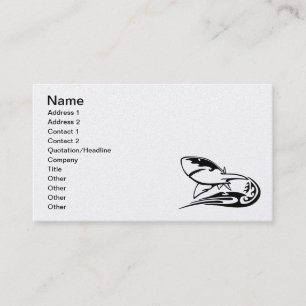 0041b_flamboyant_animals GREAT WHITE SHARK SEALIFE Business Card