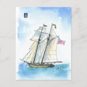 (004) Pride of Baltimore US Tall Ship Postcard