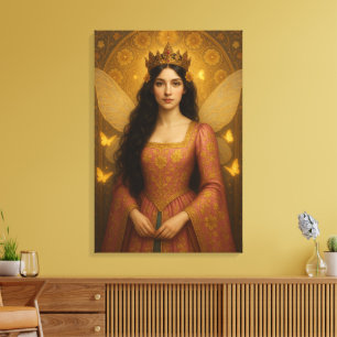 005_A fairy princess in rose pink. Canvas Print