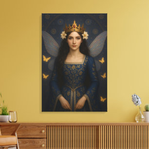 006_A fairy princess in royal blue. Canvas Print