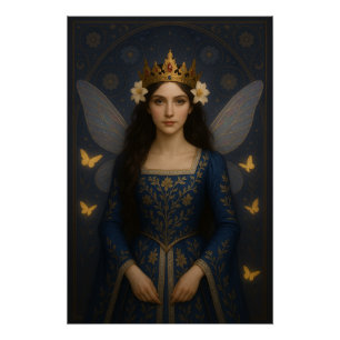 006_A fairy princess in royal blue. Poster
