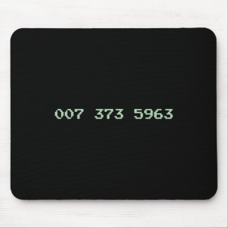 007 373 5963 Video Game Code 1987 80's Retro Games Mouse Pad