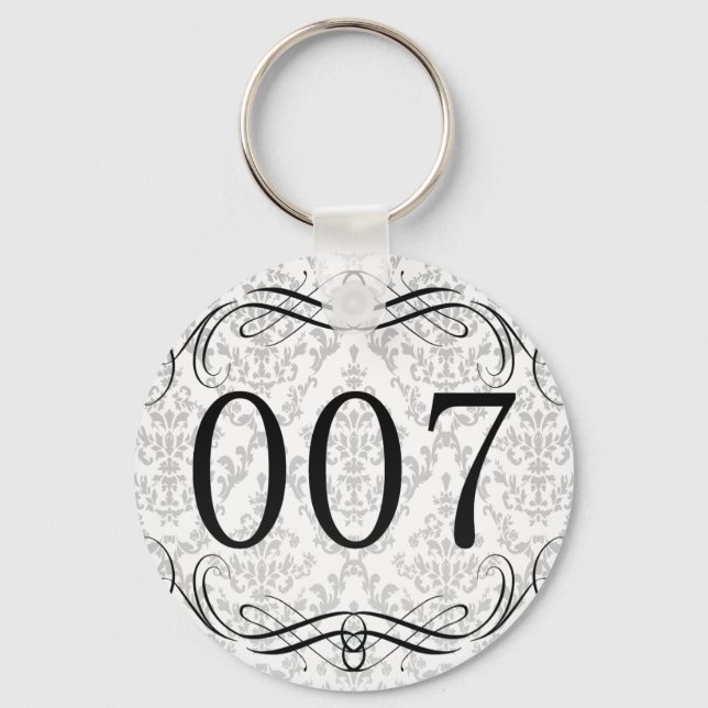007 Area Code Keychain (Front)