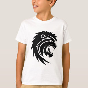 007-lion3111906 ROARING LION BLACK WHITE TATTOO T-Shirt