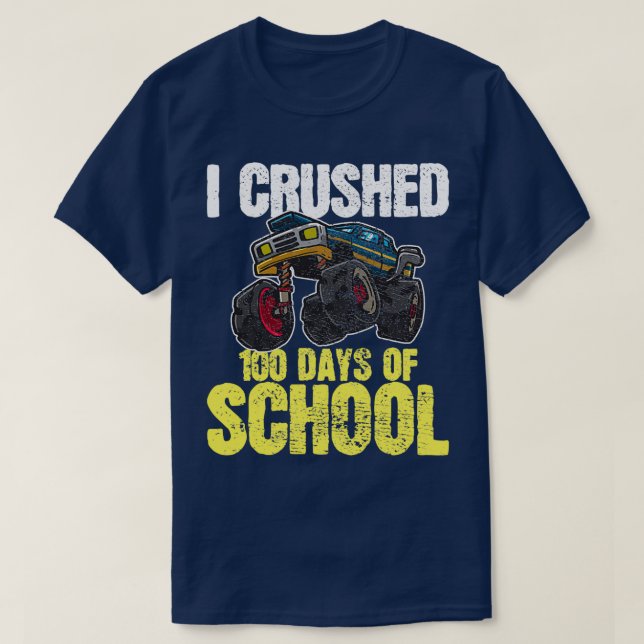 00 Days of School Monster Truck T-Shirt (Design Front)