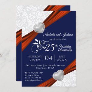 00th Anniversary - Red, White and Blue Invitation