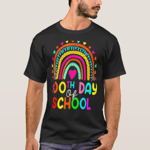 00th Day Of School Teacher 100 Days Smarter Rainbo T-Shirt