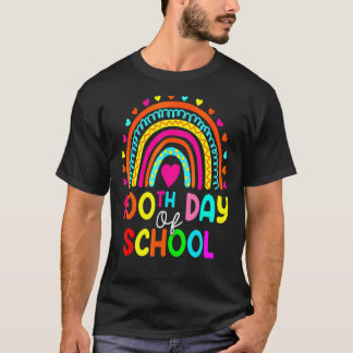 00th Day Of School Teacher 100 Days Smarter Rainbo T-Shirt