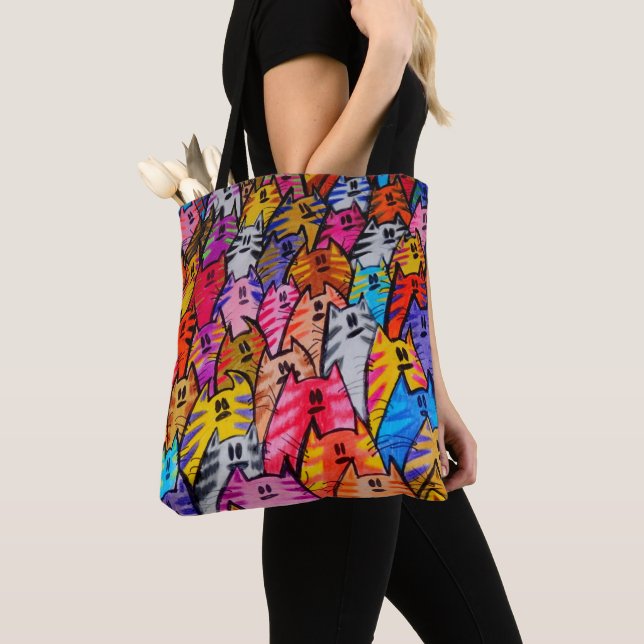0102 - Cats Tote Bag (Close Up)