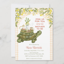 012 Copper Orange Garden Tea Turtle Baby Shower