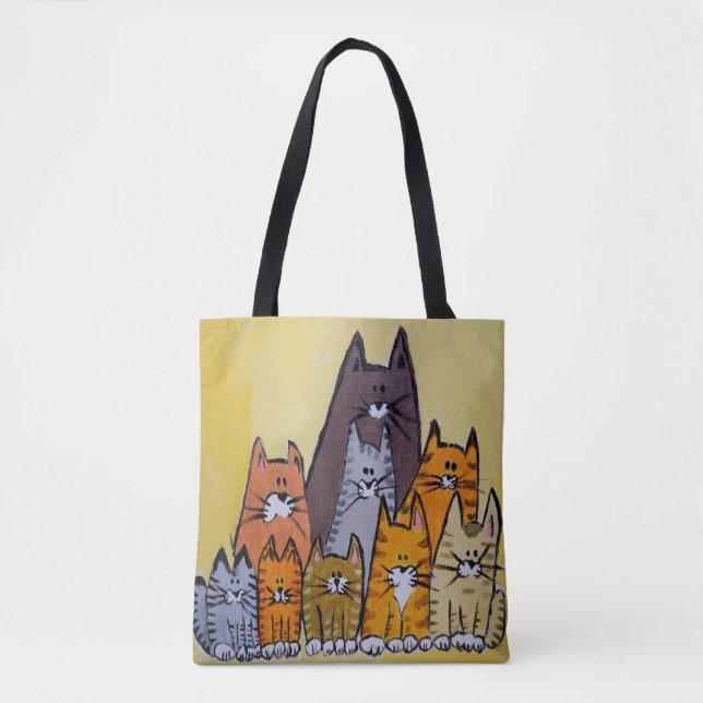 0131 - Neuf Sacs fourre-tout de chats (Devant)