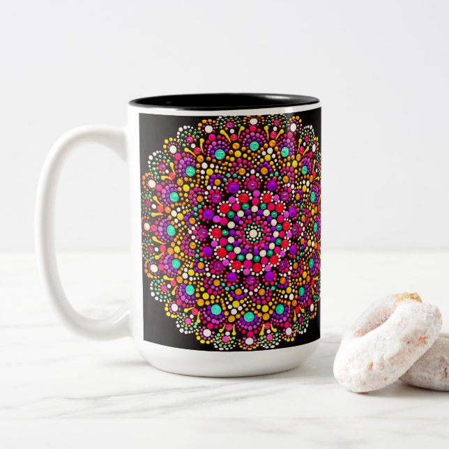 0155 - Tricot Mandala Mug (Avec donut)