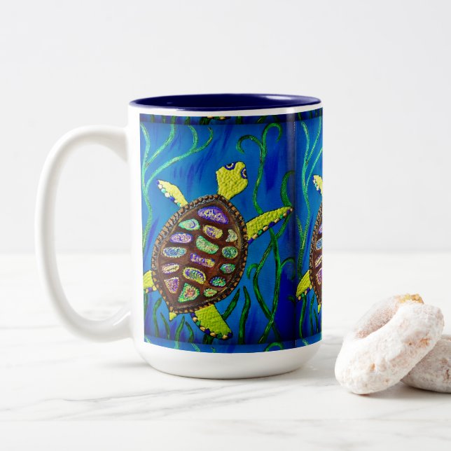 0156 - Sea Turtle  Mug (With Donut)
