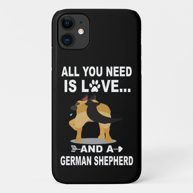 015 All You Need Is Love And A German Shepherd Case-Mate iPhone Case (Back)