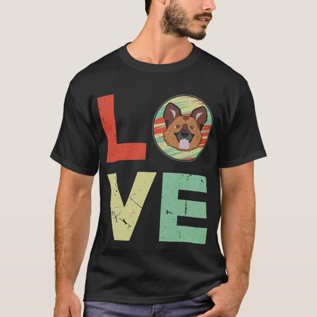 015 German Shepherd Love T-Shirt (Front)