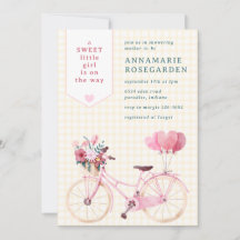 016 Marigold Sweet Floral Girl Bike Baby Shower