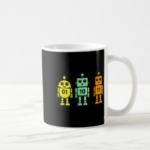 01 10 11 robot funny binary code robots 01 10 1101 coffee mug