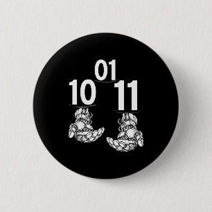 01 10 11 robot funny hands robot men girls boys01 2 inch round button