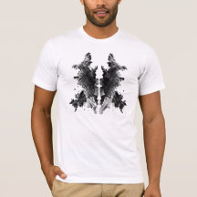 01 Black Rorschach Inkblot Abstract Art T-Shirt