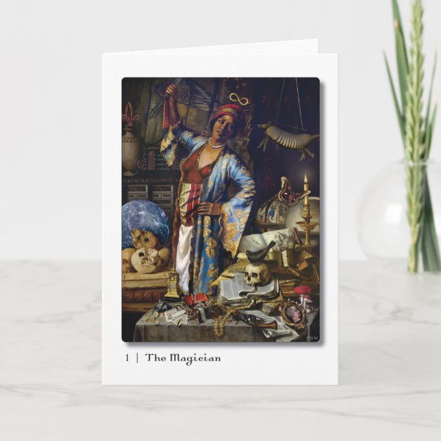01 Carte de voeux de Tarot magicien (Devant)