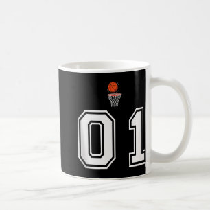 01 Number Basketball Style Vintage White Tank Top  Coffee Mug