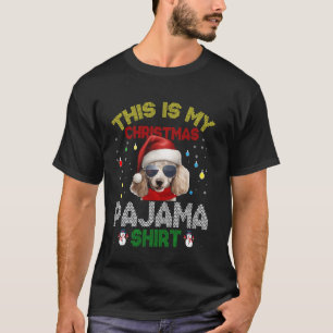 01 Poodle Dogs Christmas Pajama Xmas Gifts Cute Do T-Shirt