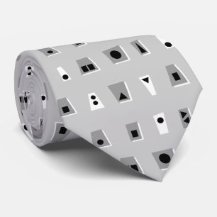 020216 - Grey, White and Black on Grey CCCCCC Tie