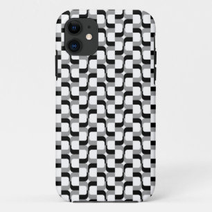 020614 - Grey and Black on White iPhone 11 Case