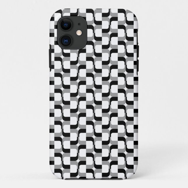 020614 - Grey and Black on White Case-Mate iPhone Case (Back)