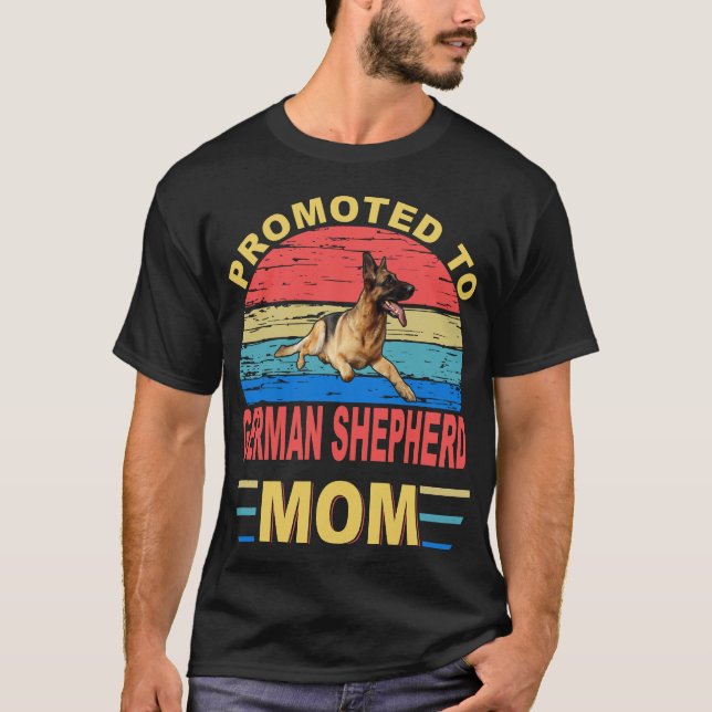 020 Promoted To German Shepherd Mom T-Shirt (Front)