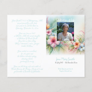 #0211252 Memorial Funeral Order of Service Program