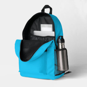 #024 Aqua Blue Colour Collection Printed Backpack