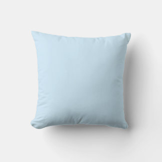 #026 Pale Blue Lily Colour Collection Throw Pillow