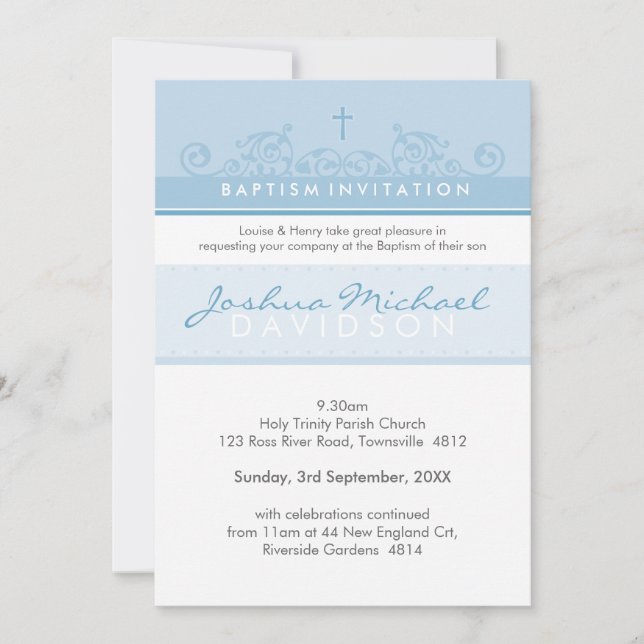 029 Susana :: Invitations Baptême Personnalisées (Devant)