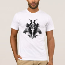02 Black Rorschach Inkblot Abstract Art T-Shirt