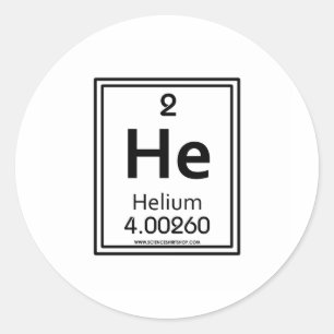 02 Helium Classic Round Sticker