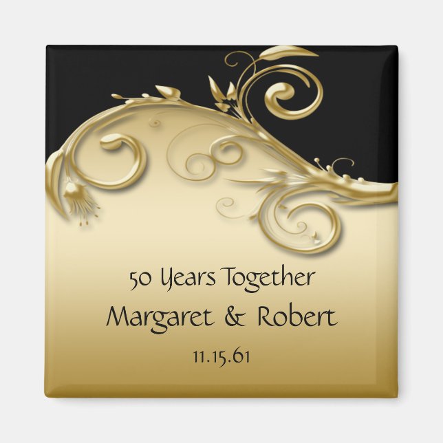02 Or et noir 50e Anniversaire Magnet (Devant)