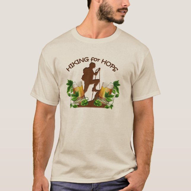 (02)The Hiking for Hops Mens Long Sleeve Basic Tee (Front)