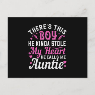 02 This Boy He Kinda Stole My Heart He Calls Me Au Announcement Postcard