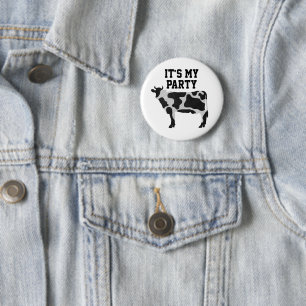 02of12 Birthday Custom Cow 2 Inch Round Button